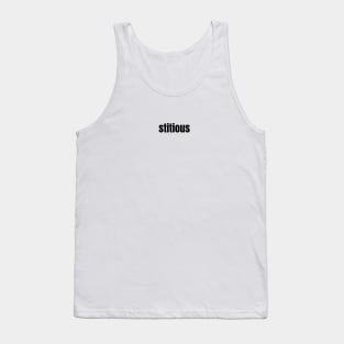 Little Stitious The Office Black Tank Top